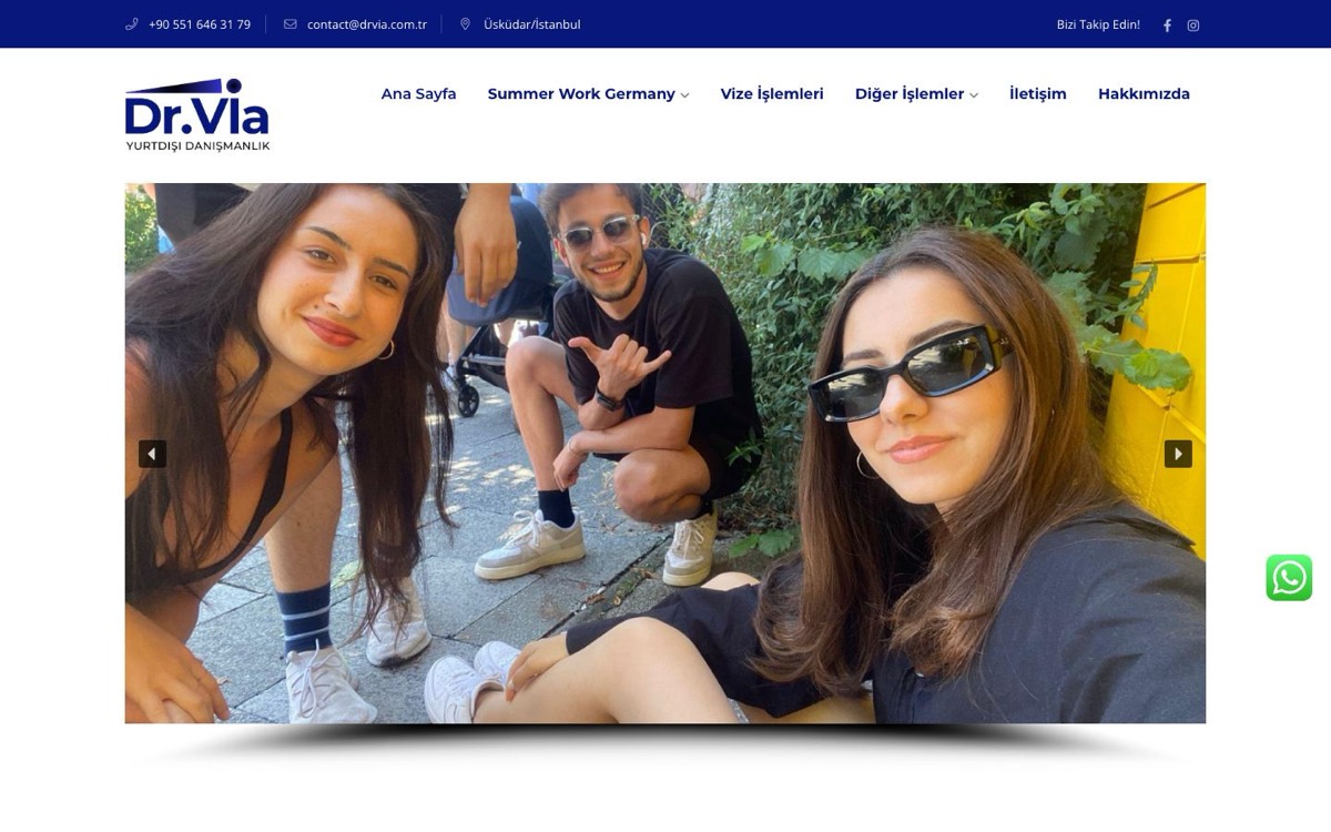 Homepage of Drvia